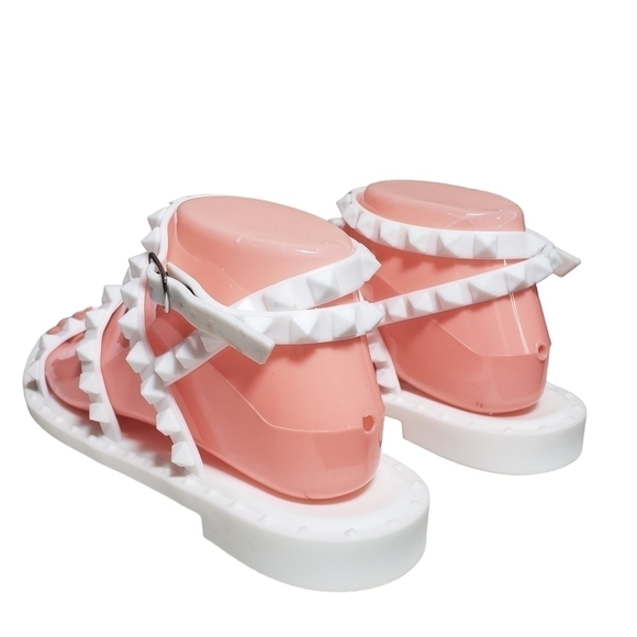 Steve Madden Travel-J White Studded Flat Jelly Sandals Sz 5, 7, 8, 9 - Picture 4 of 8